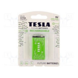 1 set x TESLA BATTERIES - 8594183392271 - Re-battery: Ni-MH, 6F22, 8.4V, 250mAh, blister, 1pcs.