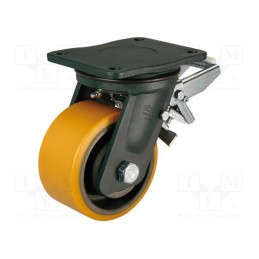 1 pcs x ELESA+GANTER - 451451 - Transport wheel, Ø: 250mm, W: 80mm, H: 325mm, torsional with lock