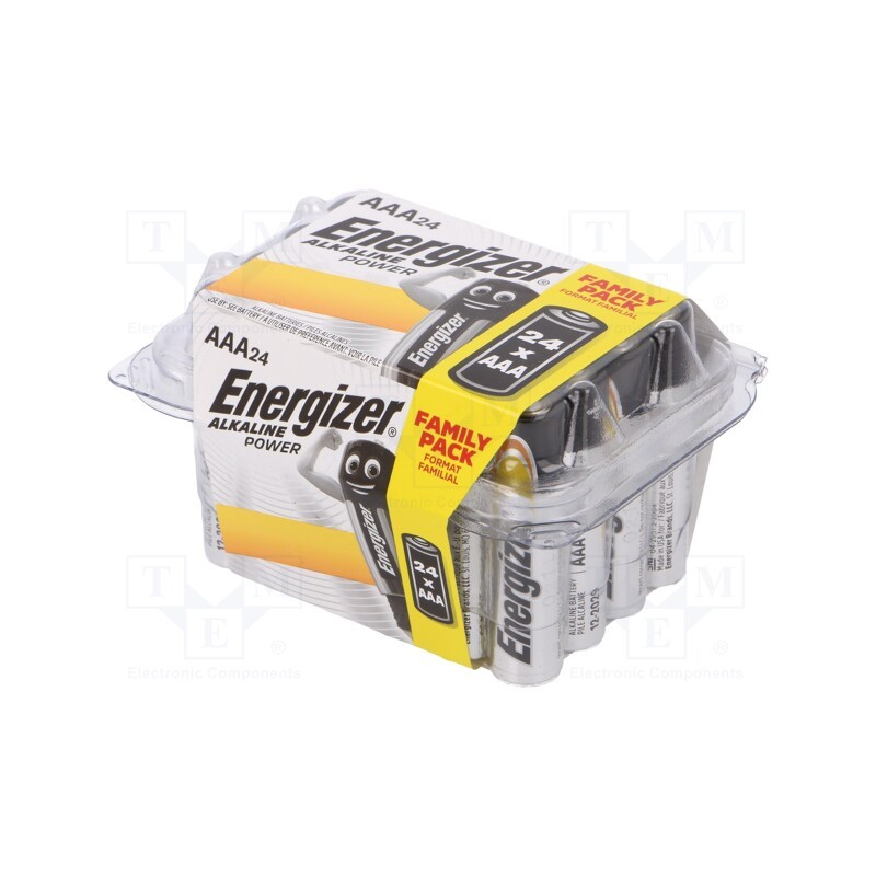 1 set x ENERGIZER - 7638900414677 - Battery: alkaline, 1.5V, AAA, non-rechargeable, 24pcs, Base