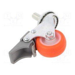 1 pcs x ELESA+GANTER - 451966 - Transport wheel, Ø: 40mm, W: 18mm, H: 59mm, torsional with lock