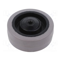 1 pcs x RADER - POGES 100/8K1 - Transport wheel, Ø: 100mm, W: 36mm, rubber, Shore hardness: 65