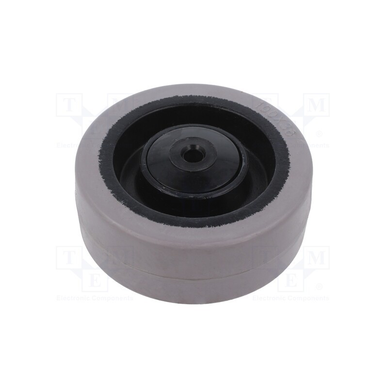 1 pcs x RADER - POGES 100/8K1 - Transport wheel, Ø: 100mm, W: 36mm, rubber, Shore hardness: 65