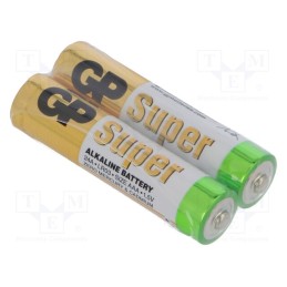 1 set x GP - GP24A/FO2 SUPER - Battery: alkaline, 1.5V, AAA, non-rechargeable, 2pcs, SUPER