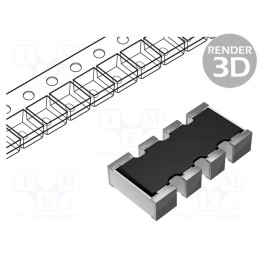 100 pcs x YAGEO - YC124-JR-0724RL - Resistor network: Y, SMD, 24Ω, ±5%, 62.5mW, No.of resistors: 4