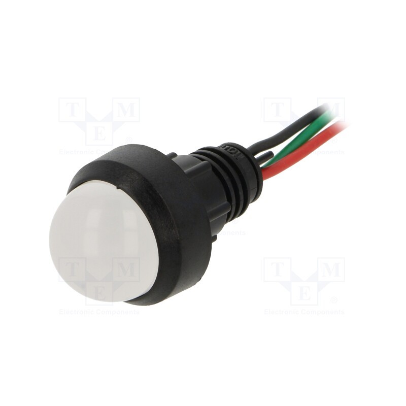 1 pcs x POLAM-ELTA - LRG-D20-230ACWK - Indicator: LED, prominent, red/green, 230VAC, Ø13mm, IP40, plastic