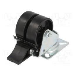 1 pcs x RADER - KPDA-POC 50S-HC - Transport wheel, Ø: 50mm, W: 34mm, H: 71mm, twin wheels, 80kg, POC