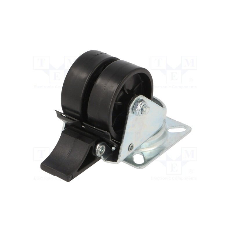 1 pcs x RADER - KPDA-POC 50S-HC - Transport wheel, Ø: 50mm, W: 34mm, H: 71mm, twin wheels, 80kg, POC