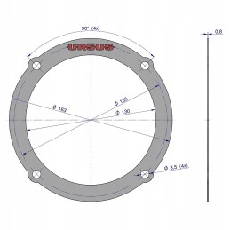 Upper reduction gear cover gasket 0 8mm c 360 orig