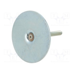 1 pcs x ELESA+GANTER - GN 40-80-M8-63-A0-S - Foot, Base dia: 80mm, M8, steel, Plunger length: 63mm, Plating: zinc