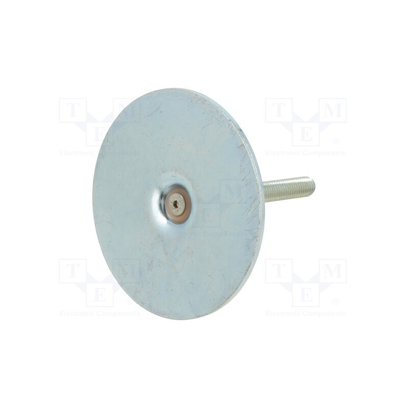 1 pcs x ELESA+GANTER - GN 40-80-M8-63-A0-S - Foot, Base dia: 80mm, M8, steel, Plunger length: 63mm, Plating: zinc