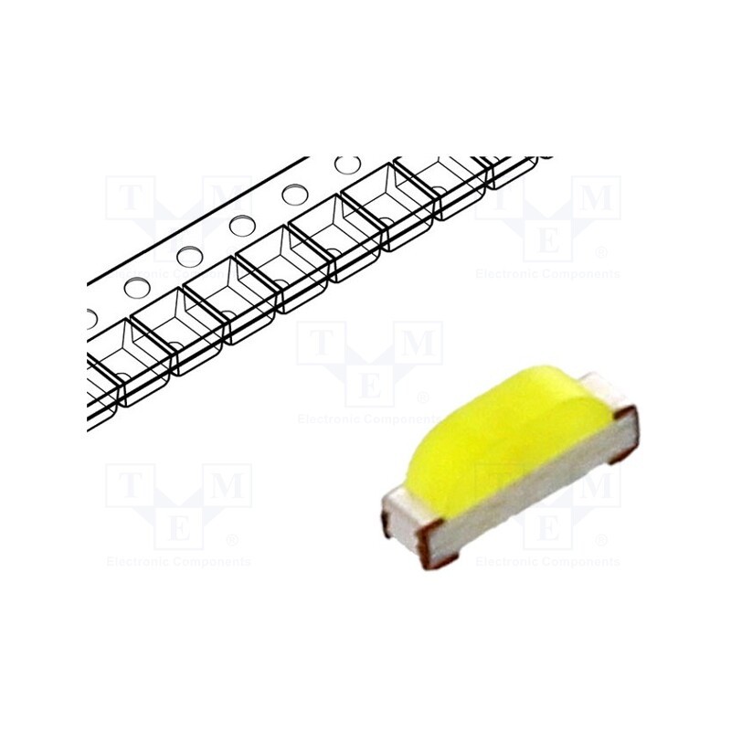 5 pcs x OPTOSUPPLY - OSW50802C1E - LED, SMD, 0802, white cold, 300÷500mcd, 6500-15000K, 120°, 20mA