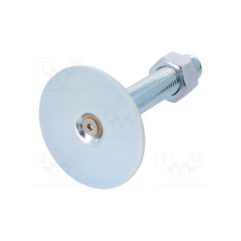 1 pcs x ELESA+GANTER - GN 40-80-M20-100-A0-UK - Foot, without rubber underlay,with locknut,with lever, M20