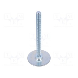 1 pcs x ELESA+GANTER - GN 40-60-M12-125-A0-S - Foot, Base dia: 60mm, M12, steel, Plunger length: 125mm