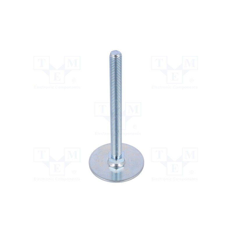 1 pcs x ELESA+GANTER - GN 40-60-M12-125-A0-S - Foot, Base dia: 60mm, M12, steel, Plunger length: 125mm