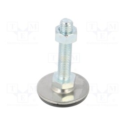 1 pcs x ELESA+GANTER - GN 40-40-M10-50-A3-SK - Foot, adjustable,with no-slip disk,with locknut,with lever