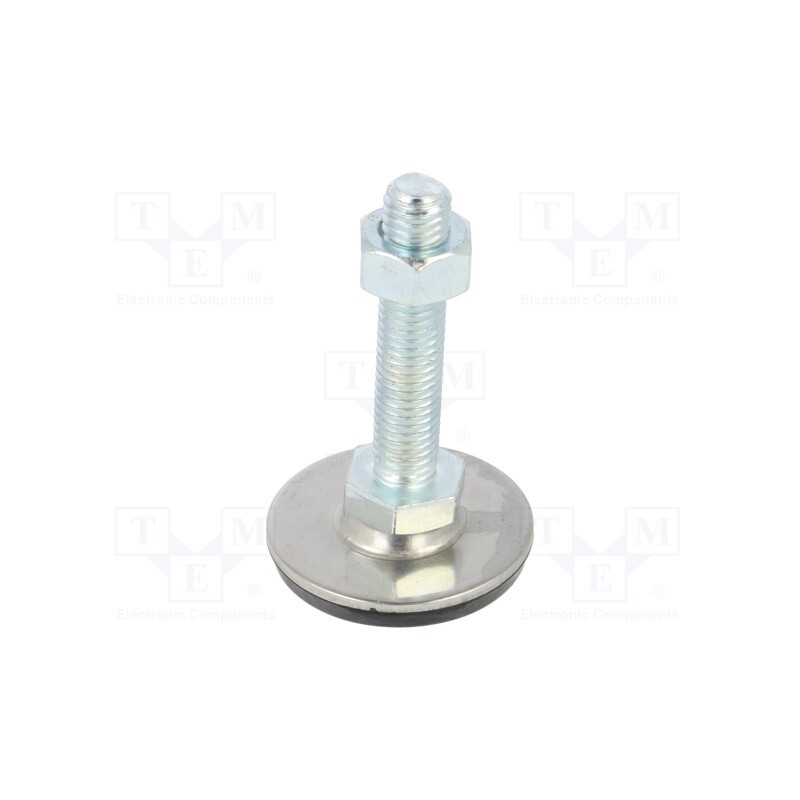 1 pcs x ELESA+GANTER - GN 40-40-M10-50-A3-SK - Foot, adjustable,with no-slip disk,with locknut,with lever