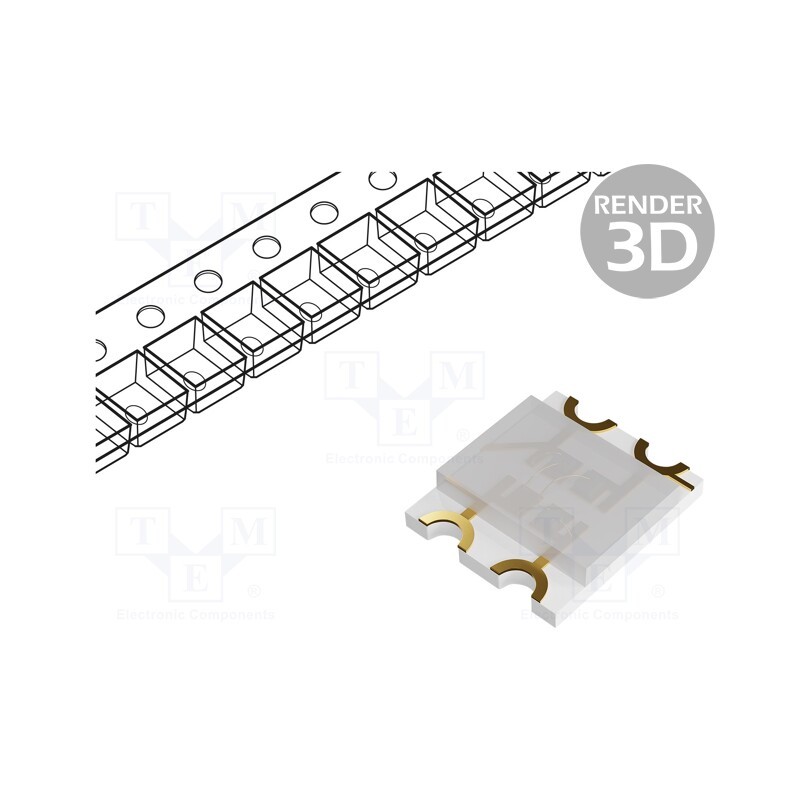 5 pcs x REFOND - RF-W2S155TS-A37 - LED, SMD, 1206, green/blue/yellow, 3.2x2.7x0.7mm, 140°, 20mA
