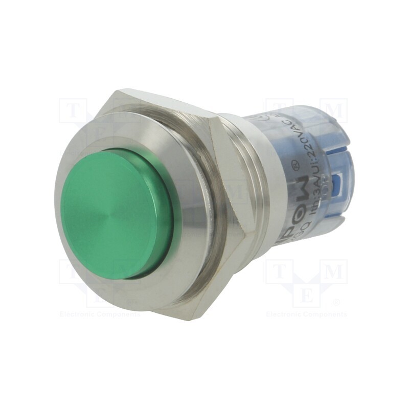 1 pcs x ONPOW - LAS2GQG-11/G/S - Switch: vandal resistant, Pos: 2, SPDT, 0.5A/220VAC, 1A/24VDC, IP40