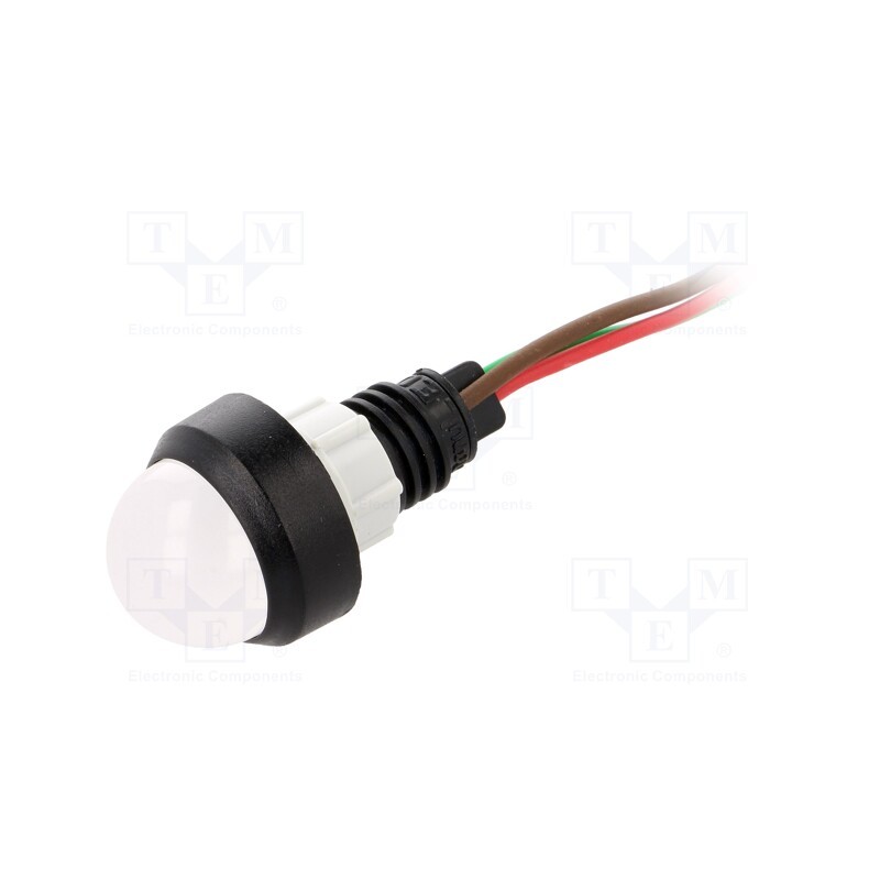 1 pcs x POLAM-ELTA - LRG-D20-24AC/DCWK - Indicator: LED, prominent, red/green, 24VDC, 24VAC, Ø13mm, IP40