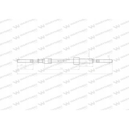 Clutch cable l 1060mm 750mm 69112105