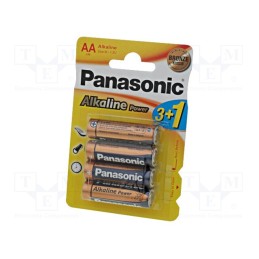 1 set x PANASONIC - 5410853039273 - Battery: alkaline, 1.5V, AA, non-rechargeable, 4pcs, BRONZE