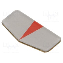 1 pcs x ELESA+GANTER - GN 711.1-NI - Pointer, self-adhesive, silver, stainless steel, 20x10mm