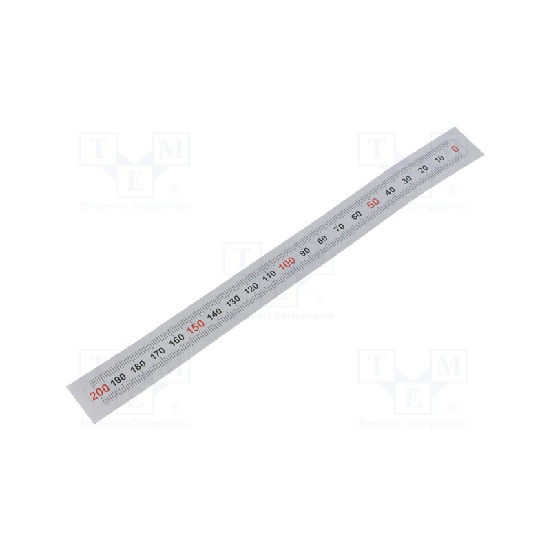 1 pcs x ELESA+GANTER - GN 711-KUS-200-W-R - Ruler, figures horizontally arranged,self-adhesive, W: 11mm