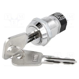 1 pcs x HIGHLY ELECTRIC - S286A-2 - Switch: key switch, Stabl.pos: 2, Switch.method: OFF-ON, Key: flat