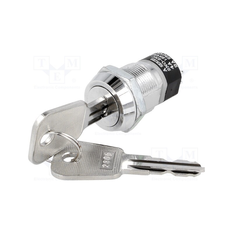 1 pcs x HIGHLY ELECTRIC - S286A-2 - Switch: key switch, Stabl.pos: 2, Switch.method: OFF-ON, Key: flat