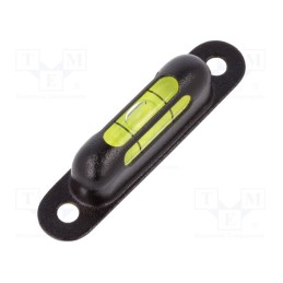 1 pcs x ELESA+GANTER - GN 2282-MSW-57-G-50-3 - Spirit level, viewing window top-front-back, H: 13mm, brass