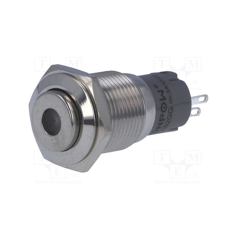 1 pcs x ONPOW - LAS2GQH-11D/W/24V/S/FP - Switch: vandal resistant, Pos: 2, SPDT, 0.5A/220VAC, 1A/24VDC, IP67