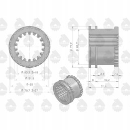 Mf3 reducer coupling sleeve original ursus 1
