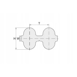 Double-sided toothed belt 1424 d8m 30 optibelt