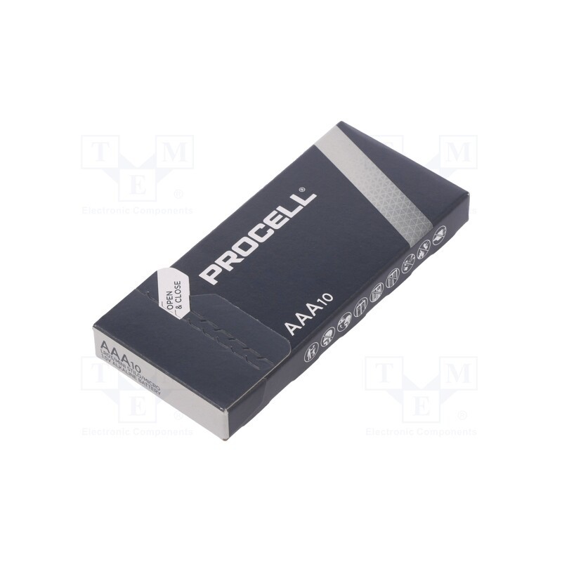 1 set x PROCELL - LR03 INDUSTRIAL - Battery: alkaline, 1.5V, AAA,R3, non-rechargeable, 10pcs.