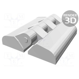 1 pcs x ELESA+GANTER - CFT.65 SH-6-C9 - Hinge, Width: 63mm, technopolymer PA, black, H: 65mm, -20÷80°C