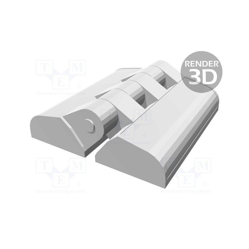 1 pcs x ELESA+GANTER - CFT.65 SH-6-C9 - Hinge, Width: 63mm, technopolymer PA, black, H: 65mm, -20÷80°C