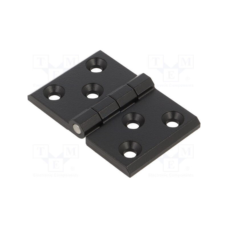 1 pcs x ROZTOCZE - 3.510.22 - Hinge, Width: 76mm, zinc alloy, black, H: 50mm, Holes no: 6