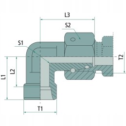 Angle connector, hydraulic elbow dko 2x m18x1 5
