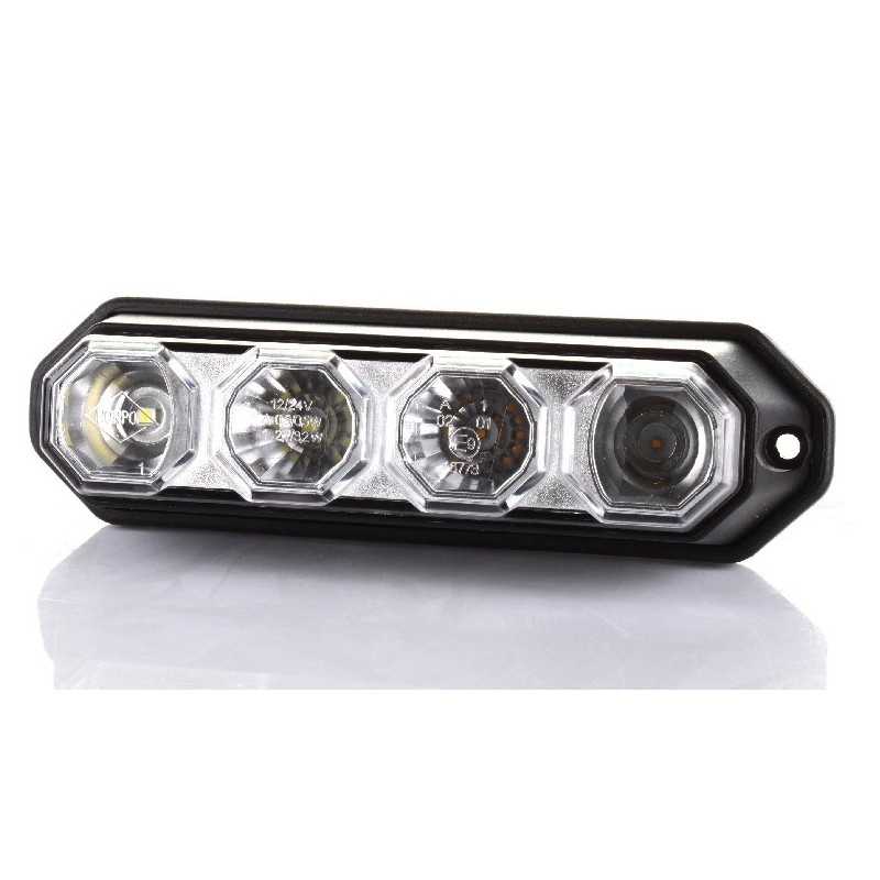 Combined front lamp 4 LED 12v 24v horpol