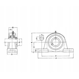 Complete bearing with vertical housing