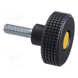 1 pcs x ELESA+GANTER - MBT.30 P-M5X20-C4 - Knob, Ø: 31mm, Ext.thread: M5, 20mm, H: 24mm, technopolymer PP, MBT-P