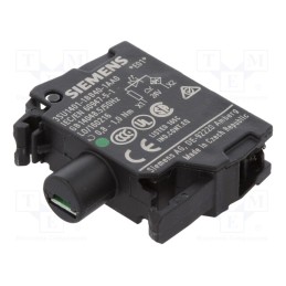 1 pcs x SIEMENS - 3SU1401-1BB40-1AA0 - Illuminating unit, 22mm, 3SU1.5, -25÷70°C, Illumin: LED, front
