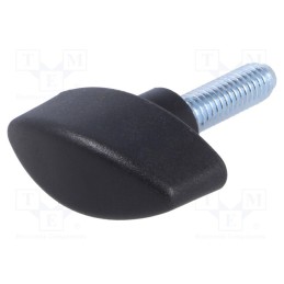 1 pcs x ELESA+GANTER - 8723 - Knob wing, Ext.thread: M6, 20mm, H: 20mm, polyamide, W: 32mm