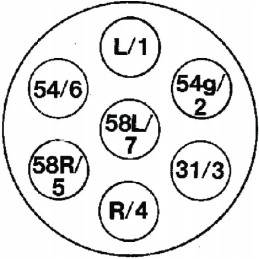 7-pole 12v socket with built-in PVC Hella