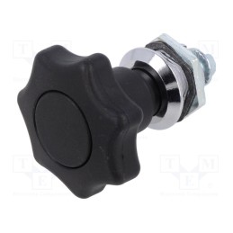 1 pcs x ELESA+GANTER - GN 115-SG-24 - Lock, cast zinc, 24mm, Kind of insert bolt: with thumbwheel