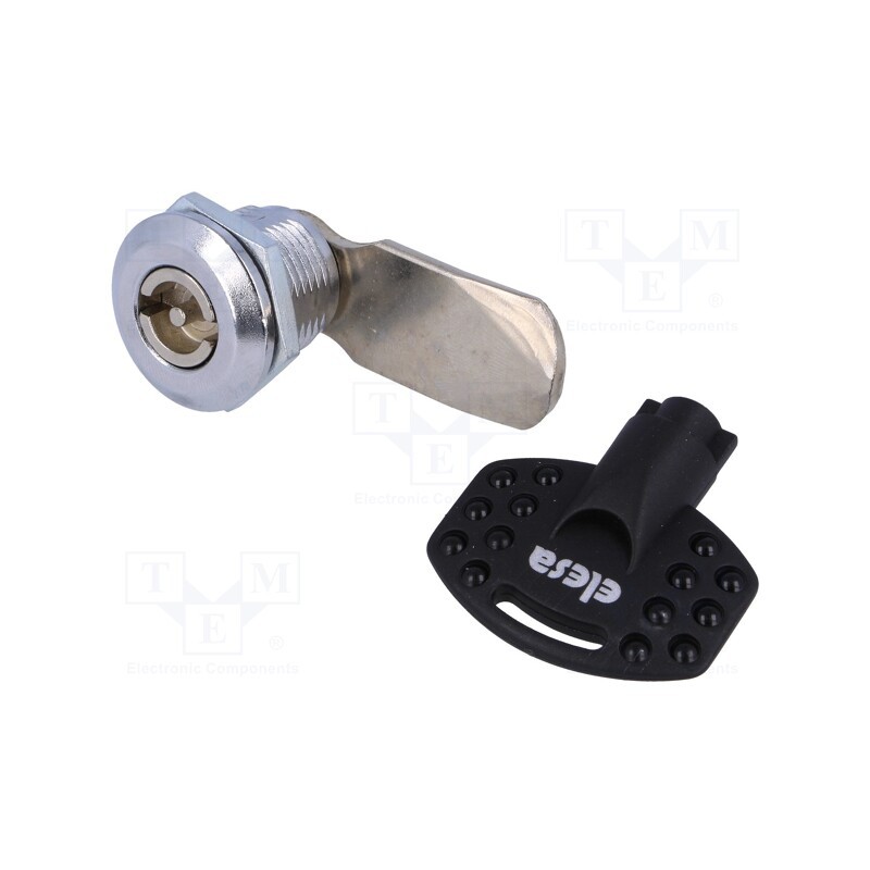 1 pcs x ELESA+GANTER - CQ/A-M22X1,5-45-20 - Lock, zinc alloy, 20mm, nickel, Actuator material: steel