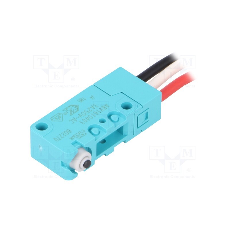 1 pcs x PANASONIC - ABV1610403 - Microswitch SNAP ACTION, 3A/250VAC, without lever, SPDT, ON-(ON)