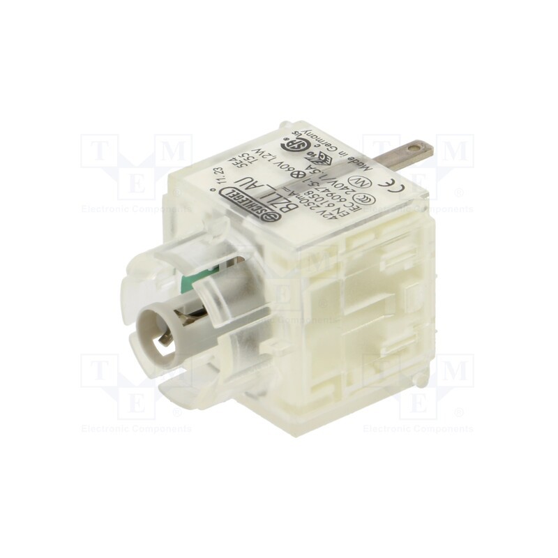 1 pcs x SCHLEGEL - BZLI_AU - Contact block, -30÷70°C, Illumin: yes, IP00, Contacts: NO, 3mm