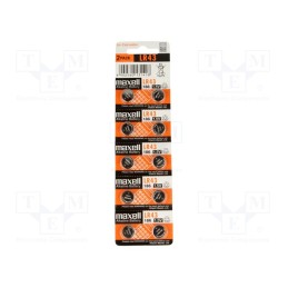 1 set x MAXELL - LR43 MAXELL B10 - Battery: alkaline, 1.5V, LR43,coin,R1142, 70mAh, non-rechargeable