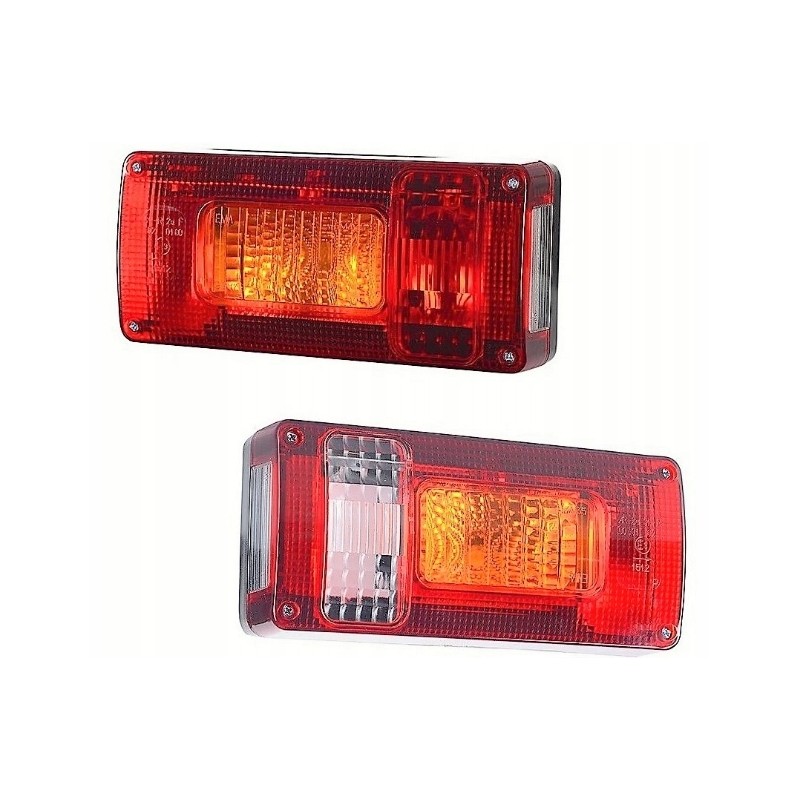 Combined trailer rear lamp with bulbs, set